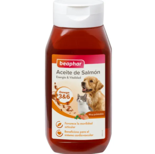 Aceite salmón Beaphar perros gatos 425 ml