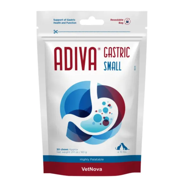 Adiva GASTRIC small Protector gástrico perros gatos 30 chews