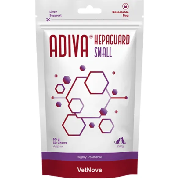 Adiva Hepaguard Chews perros gatos 30 chews