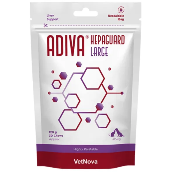 Adiva Hepaguard Chews perros gatos 30 chews