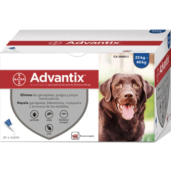 Advantix Perros pipetas antiparasitarias más de 25 kg