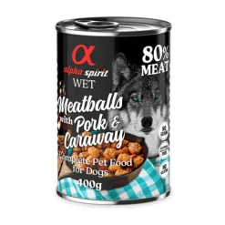 Alpha Spirit Albóndigas CERDO y Alcaravea perros 6×400 g