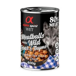 Alpha Spirit Albóndigas JABALÍ y Tomillo perros 6×400 g