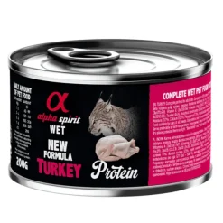 Alpha Spirit lata PAVO gatos 6×200 g