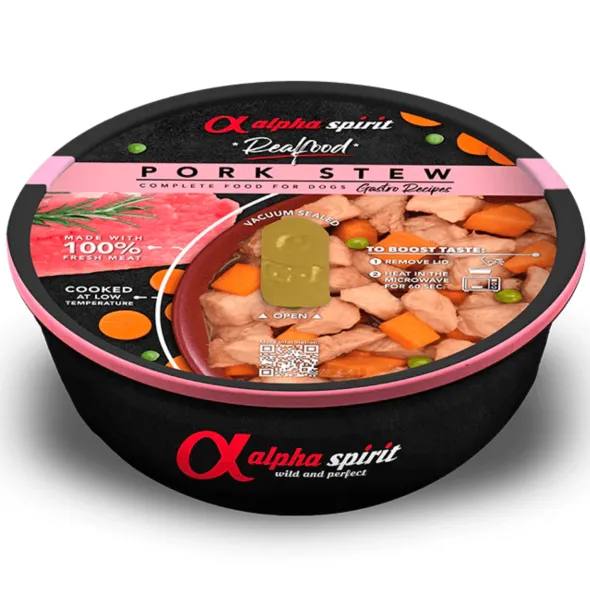Alpha Spirit Realfood Estofado cerdo para perros