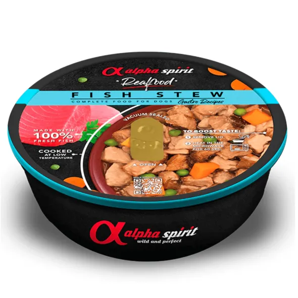 Alpha Spirit Realfood Estofado pescado para perros