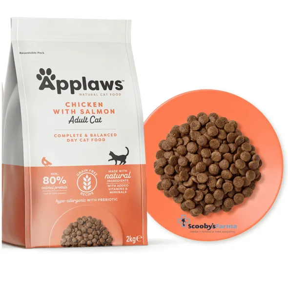 Applaws cat pollo salmón pienso para gatos adultos esterilizados