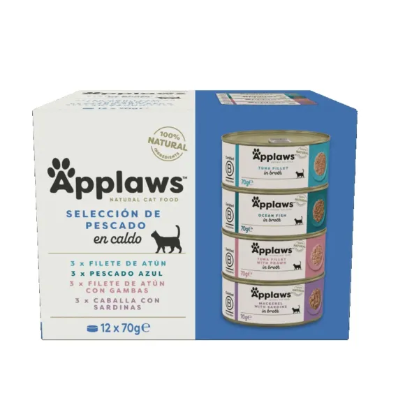 Applaws lata SELECCION PESCADO Gatos adultos Multipack 12×70 g