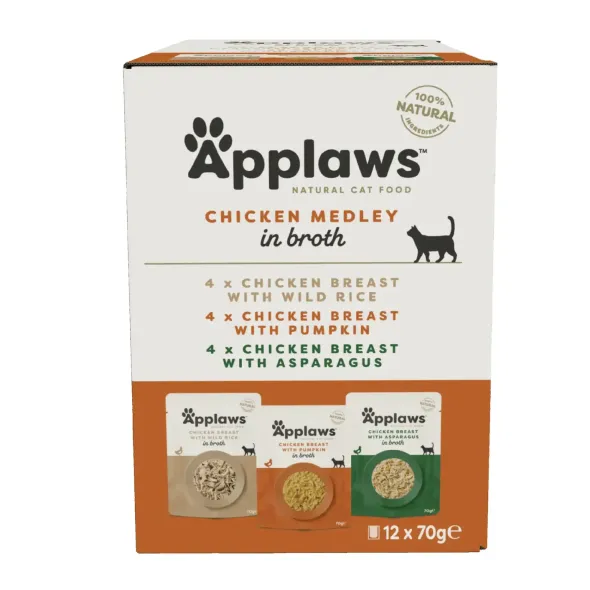 Applaws sobre CALDO POLLO Gatos adultos Multipack 12×70 g