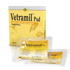 Apósitos Húmedos Vetramil Pads 10×10 cm 5 unidades perros gatos