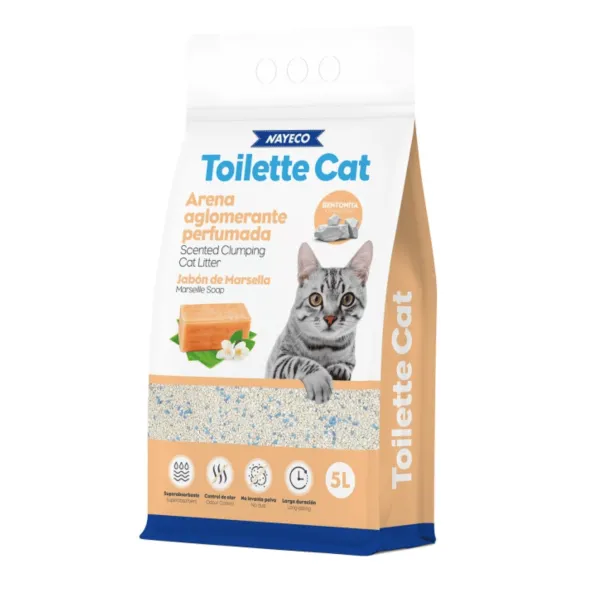 Arena Bentonita perfumada aglomerante Toilette Cat