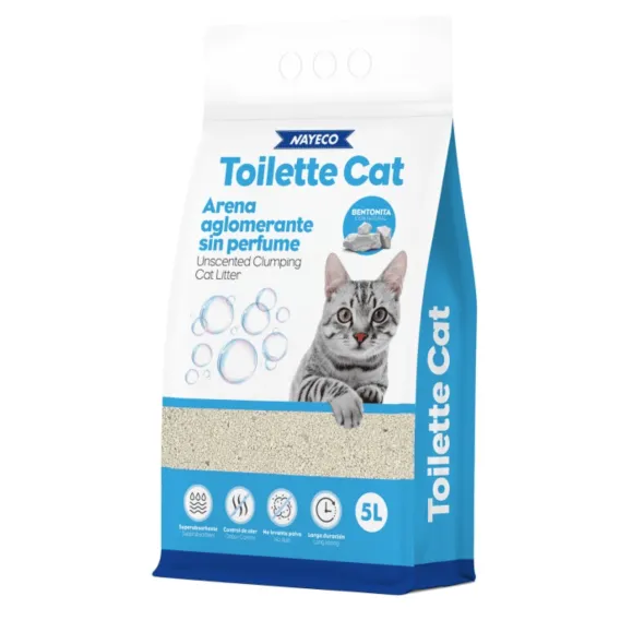 Arena Bentonita sin perfume aglomerante Toilette Cat