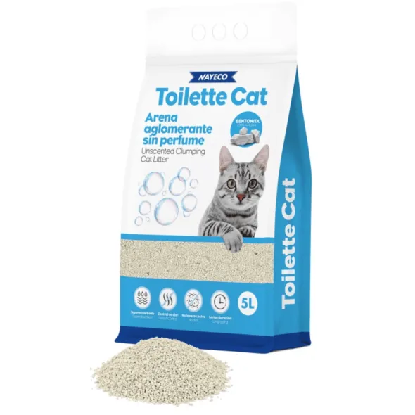 Arena Bentonita sin perfume aglomerante Toilette Cat