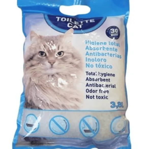 Arena sílice Toilette Cat gatos