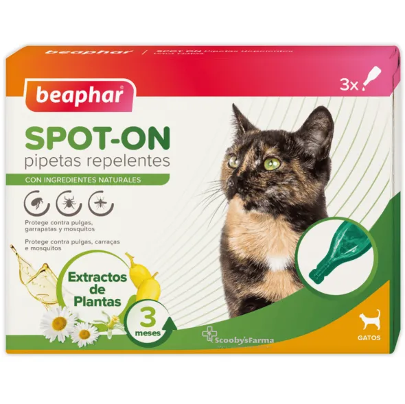 Beaphar Spot on gatos pipetas repelentes 3×1 ml