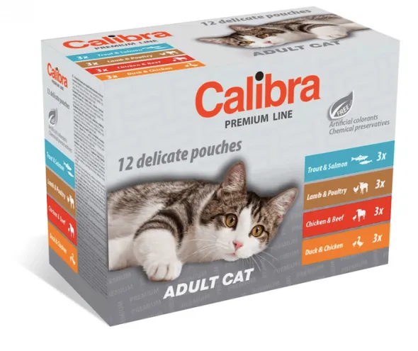 Calibra Cat premium adult multipack gatos 12×100 g