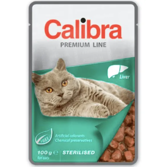 Calibra Cat sterilised hígado premium line 100 g gatos