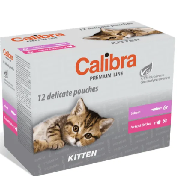 Calibra kitten premium line pouches multipack 12×100 g gatitos