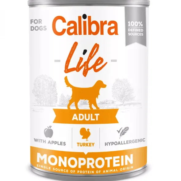 Calibra LIFE PAVO con MANZANAS perros 6x400g
