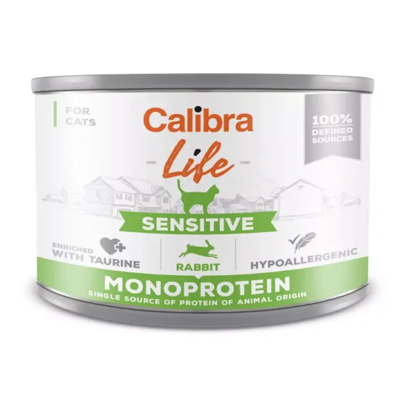 Calibra Life Sensitive CONEJO gatos 6x200g
