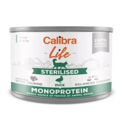 Calibra Life Sterilised PATO gatos 6x200g