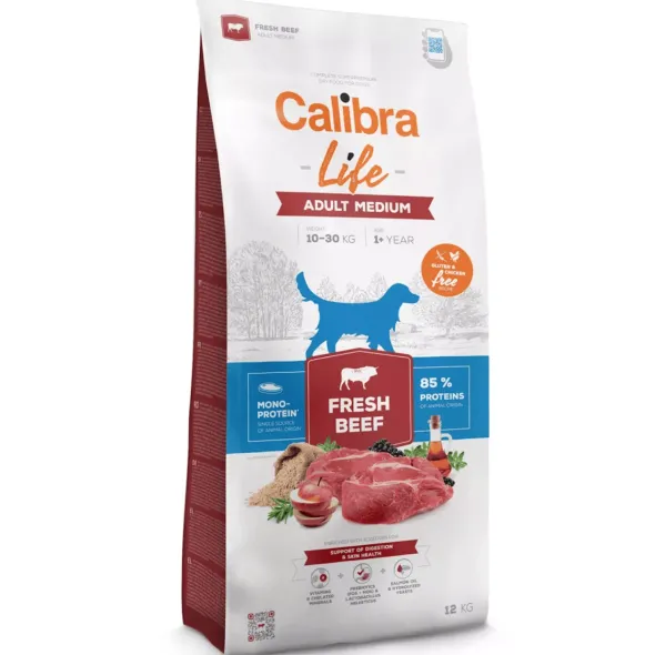 Calibra TERNERA FRESCA Dog Life perro adulto raza MEDIANA 12 KG
