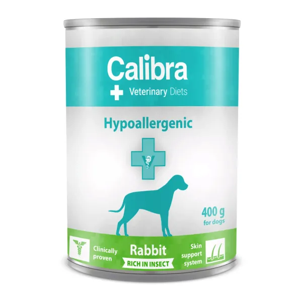 Calibra Vet Diet Dog Hypoallergenic Conejo Insectos 6X400 g