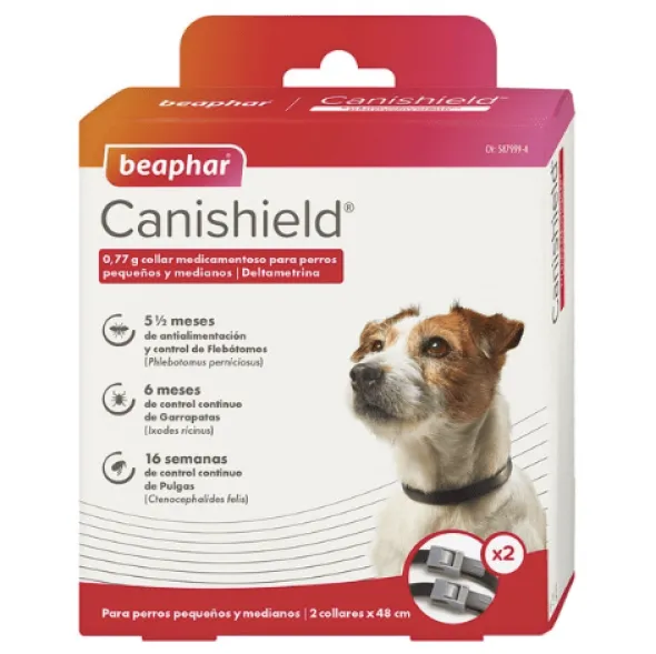 CaniShield Collar Antiparasitario para perros | Protección contra pulgas, garrapatas y mosquitos