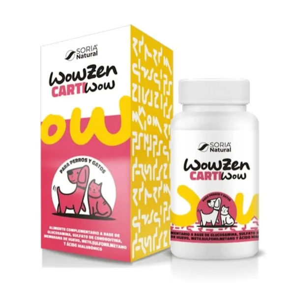 Cartiwow Perros y gatos 84 comprimidos | Glucosamina, condroitina, MSM y ácido hialurónico