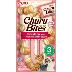 Churu cat bites ATÚN SALMÓN bocaditos para gatos 12x(3×10) g