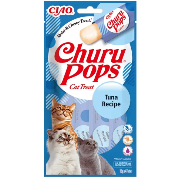 Churu cat POPS atún snacks en barritas gatos 4×15 g