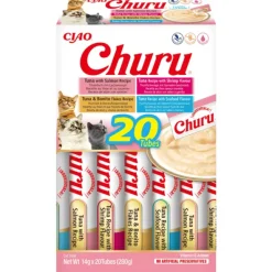 Churu cat variedades MARISCO snacks crema para gatos, 20×14 g