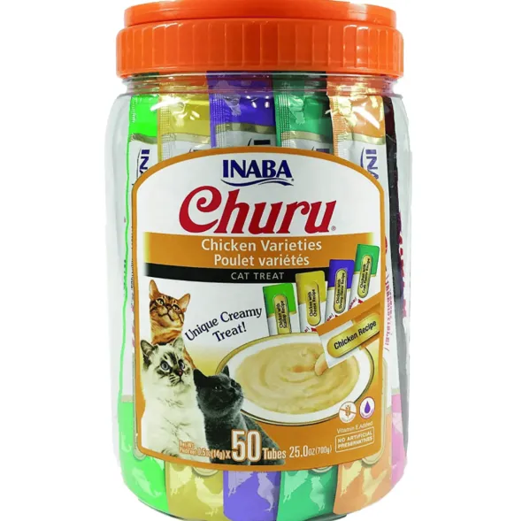 Churu cat variedades POLLO BOTE 50 snacks crema para gatos