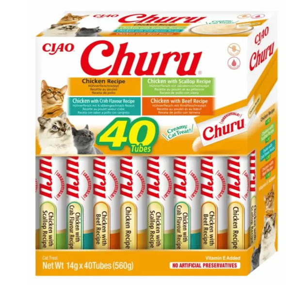 Churu cat variedades POLLO snacks crema para gatos