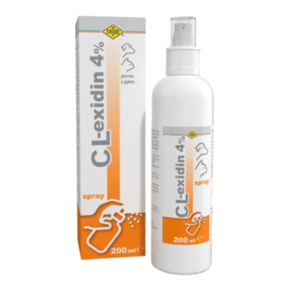CL-Exidin SPRAY 4 % Clorhexidina perros gatos 200 ml