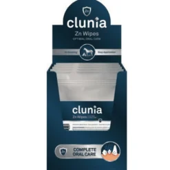 Clunia Zn WIPES mal aliento perros, gatos, caballos y exóticos 100 toallitas