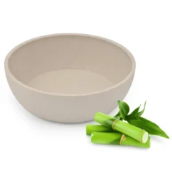 Comedero bambú beigge diámetro 12 cm