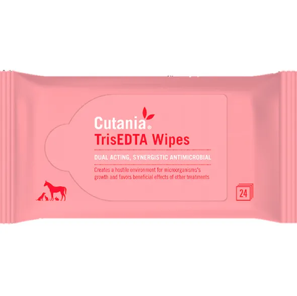 Cutania TrisEDTA 24 toallitas antimicrobianas perros y gatos