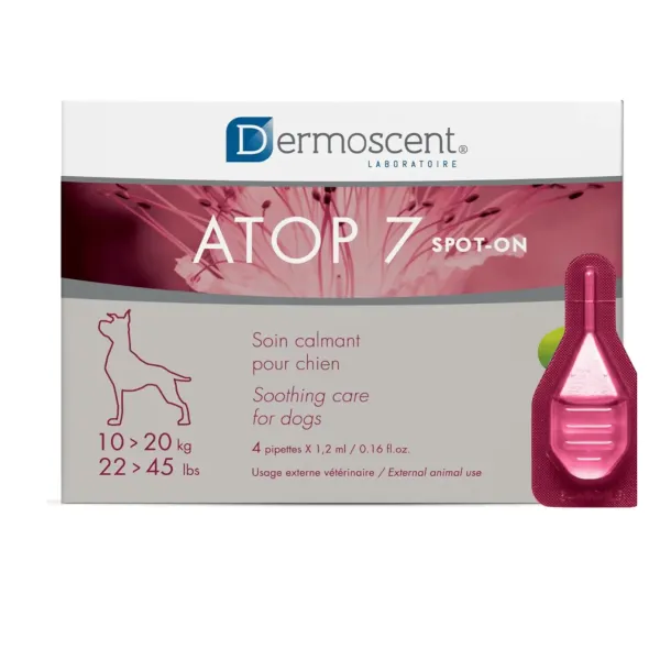 Dermoscent ATOP 7 Spot-On para perros y gatos Piel atópica, picor y dermatitis