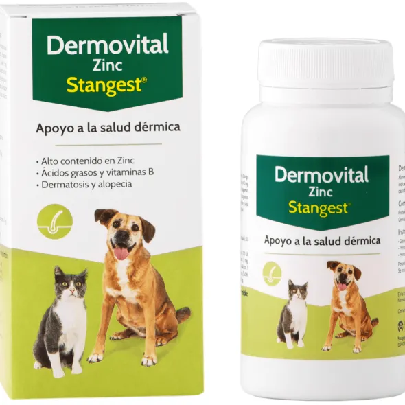 Dermovital ZINC piel pelo perros gatos 60 comprimidos