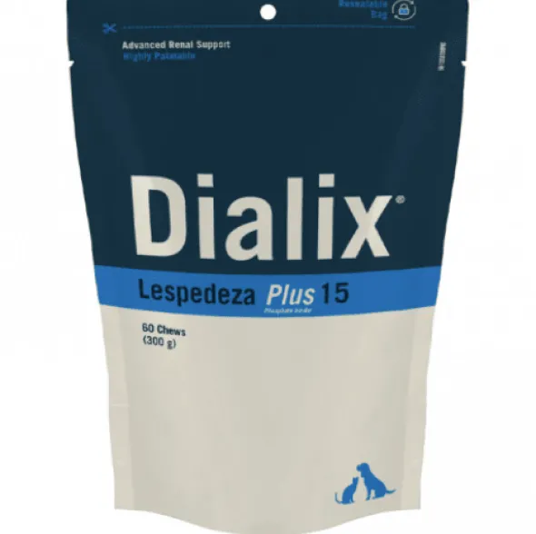 Dialix LESPEDEZA PLUS 15 renal 60 Chews perros gatos
