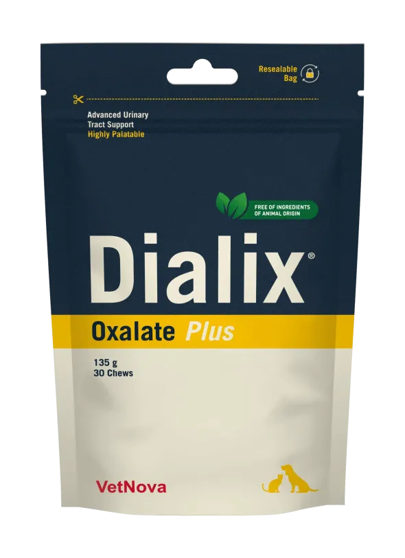 Dialix Oxalate Plus CHEWS veganos protección urinaria y renal para perros y gatos