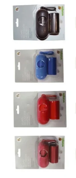 Dispensador de bolsas perro 2 rollos con 15 u cada uno