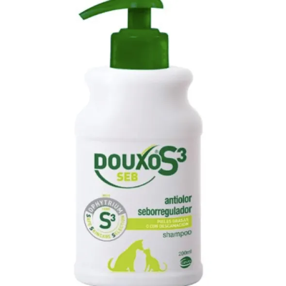 Douxo S3 SEB shampoo Seborrea 200ml perros y gatos