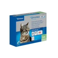 Effipro Duo gatos 4 Pipetas antiparasitarias Spot On