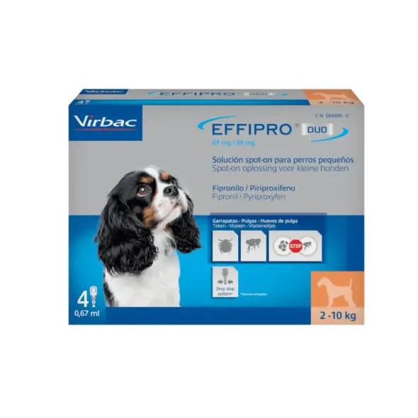Effipro Duo perros pequeños 2-10 kg 4 pipetas