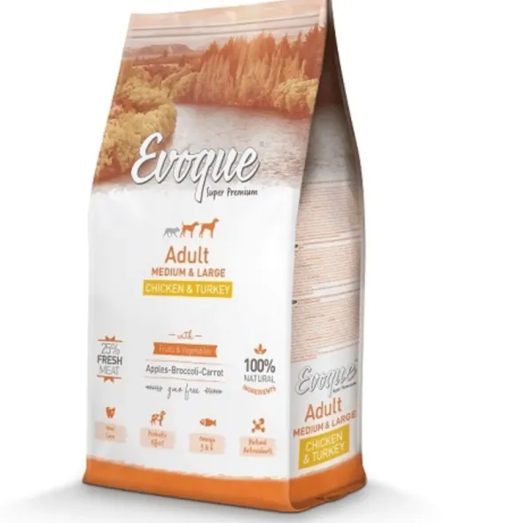 Evoque pollo pavo perros medianos grandes