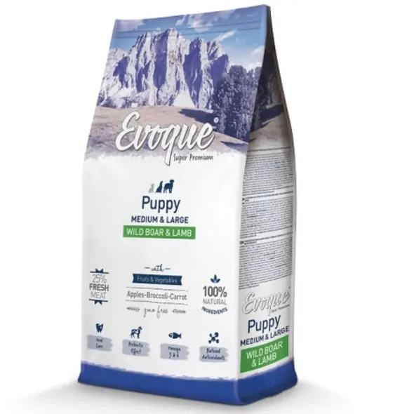 Evoque puppy cordero jabalí pienso perros adultos medianos grandes