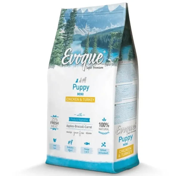 Evoque puppy mini pollo pavo perros