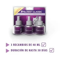 Feliway CLASSIC Recambio Difusor Eléctrico 48 ml para gatos